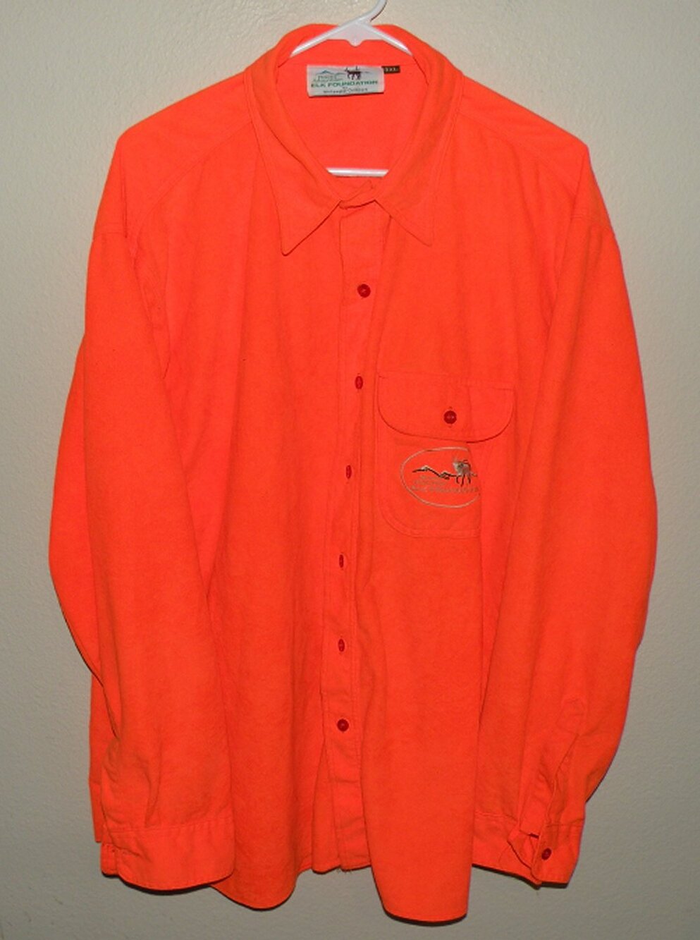 Whitewater Outdoors Men's 3XL LS Shirt Rocky Mountain Elk Foundation Orange USA
